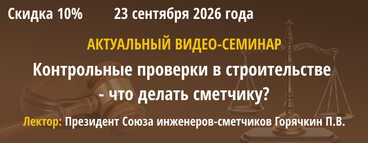Семинар по контрольным проверкам для сметчиков, Павел Горячкин
